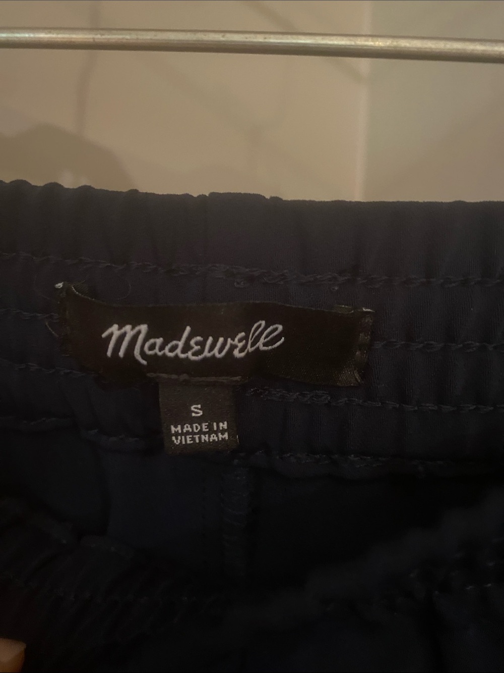 Madewell Navy Elastic-Waist Pants - Picture 2 of 7